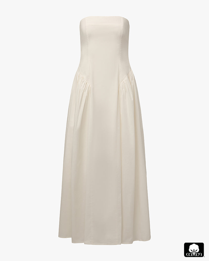 Strapless Corset Ruched Dress