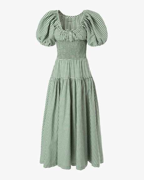 Smocked Waist Midi Dress