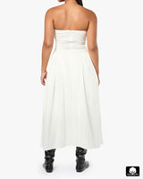 Strapless Corset Ruched Dress