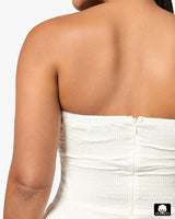 Strapless Corset Ruched Dress