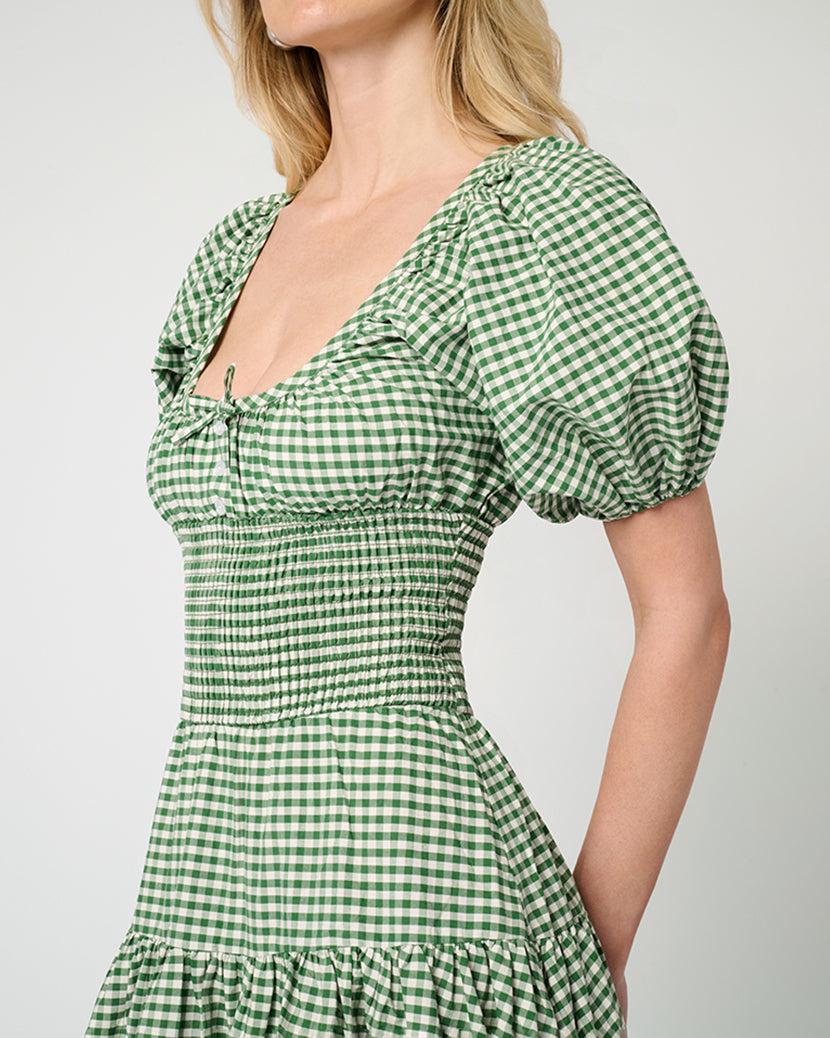 Smocked Waist Midi Dress